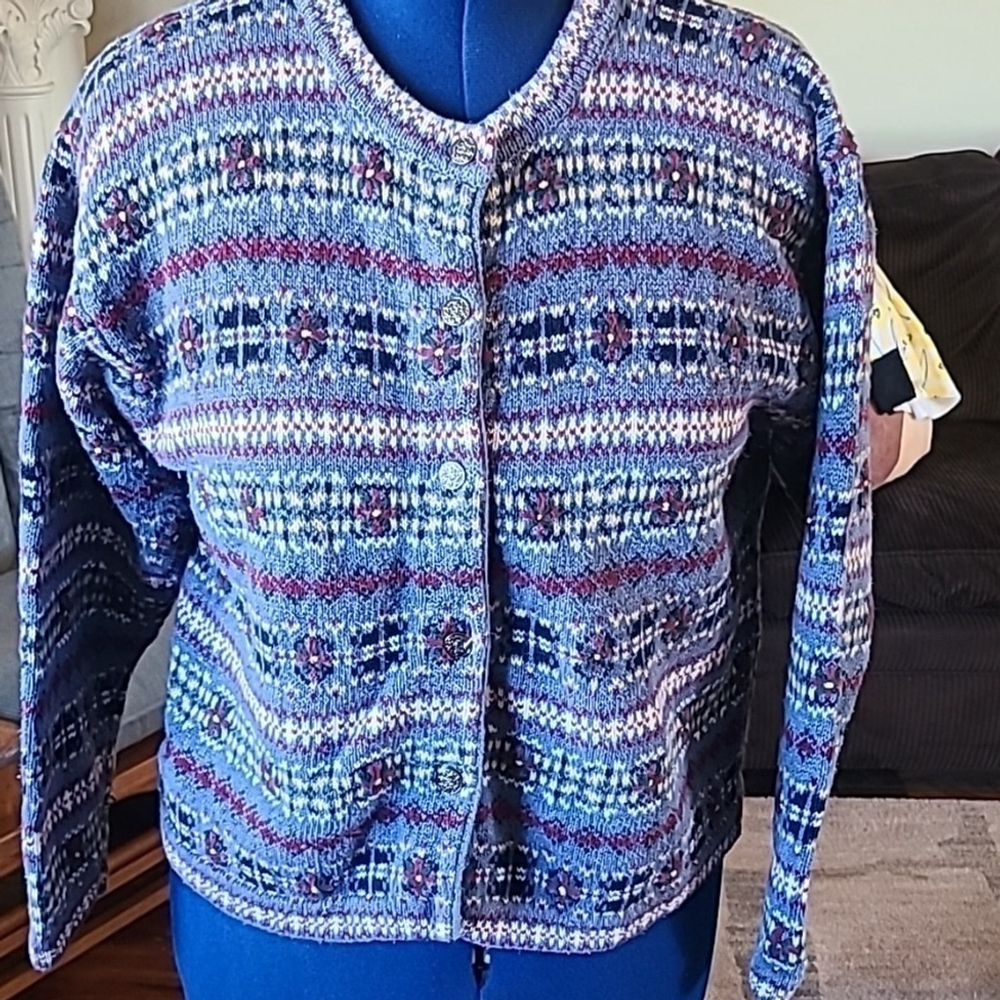 Paul Harris Design sz L. Vintage cardigan. VGC. (#1709A)